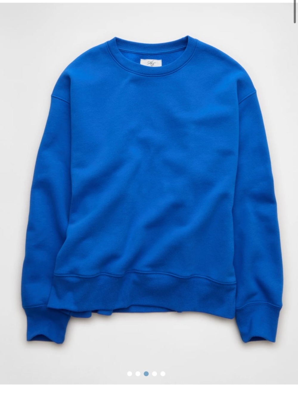 American Eagle Outfitters Relaxed Fit Crewneck Sweatshirt - Blue